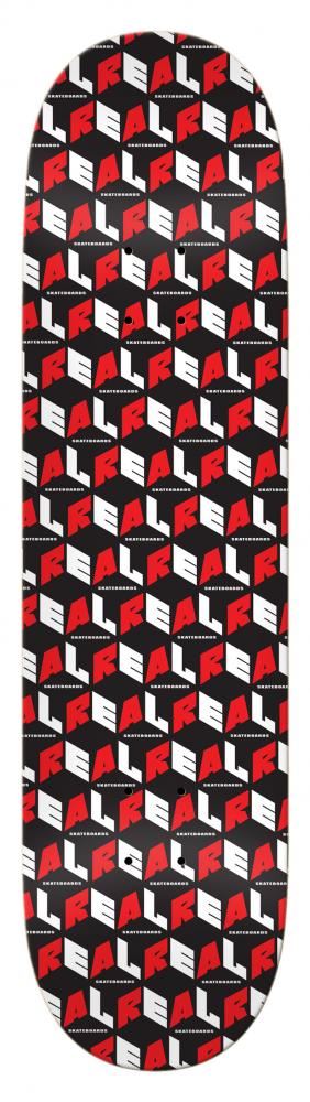 Real PP City Blocks Black/ Red Skateboard Deck - 8.06