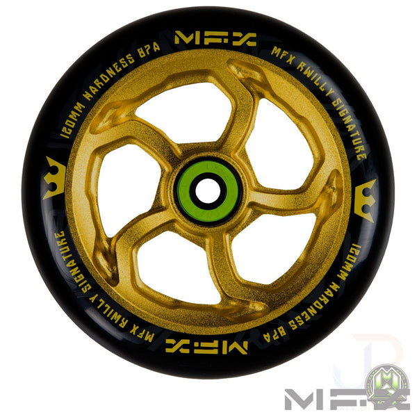 Madd Gear Mfx R Willy Hurricane Sig 120Mm Wheel - Anodised Gold - Skatewarehouse.co.uk