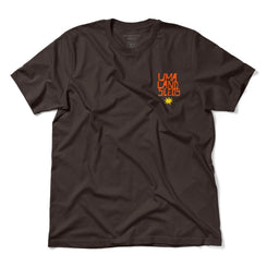 UMA Stacked SS Tee Chocolate Brown - Skatewarehouse.co.uk