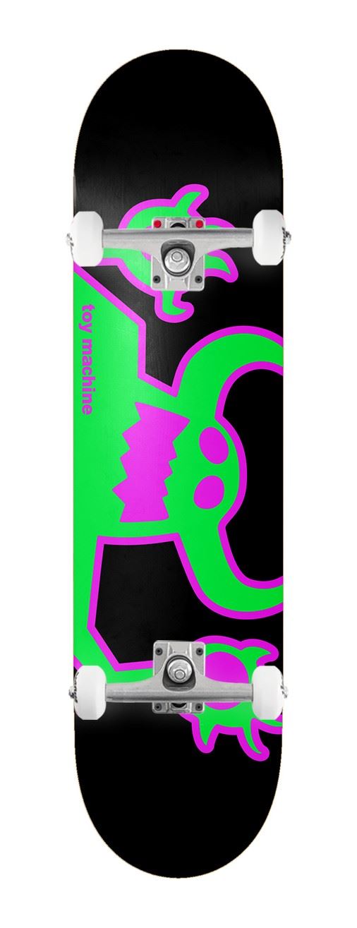 Toy Machine 'Original Monster' Black / Green / Purple x Venom Custom Complete Skateboard - 8.25"