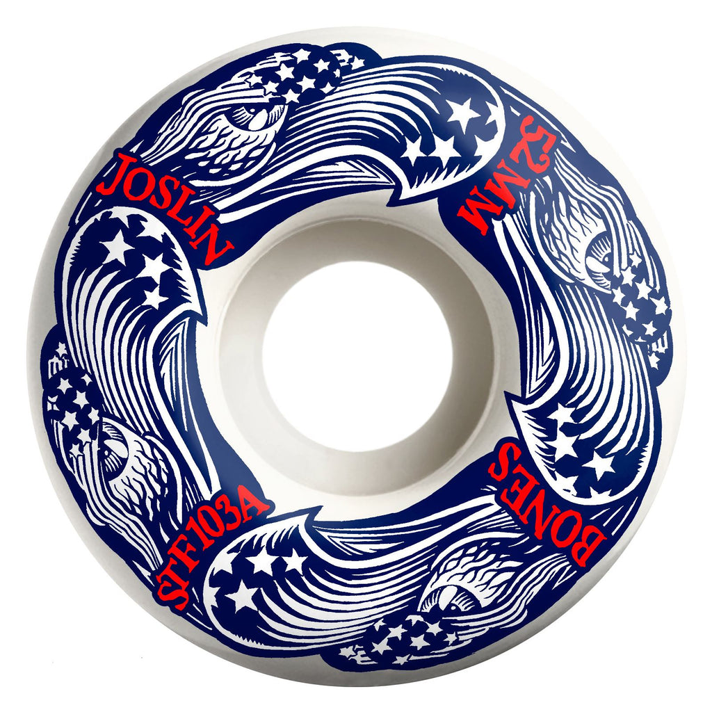 BONES Skateboard Wheels PRO STF Joslin 'Freedom Foursome' V1 Standard 103A - Skatewarehouse.co.uk