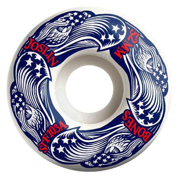 BONES Skateboard Wheels PRO STF Joslin 'Freedom Foursome' V1 Standard 103A - Skatewarehouse.co.uk