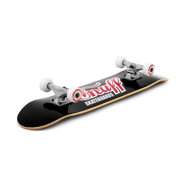 Enuff Classic Logo Black Complete Skateboard Bundle - SFR Helmet & Pads - 7.75