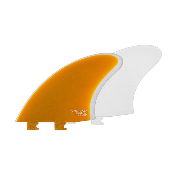 Captain Fin Co - CF Twin Keel - Large - Yellow (Snap-In / FCS II) - L