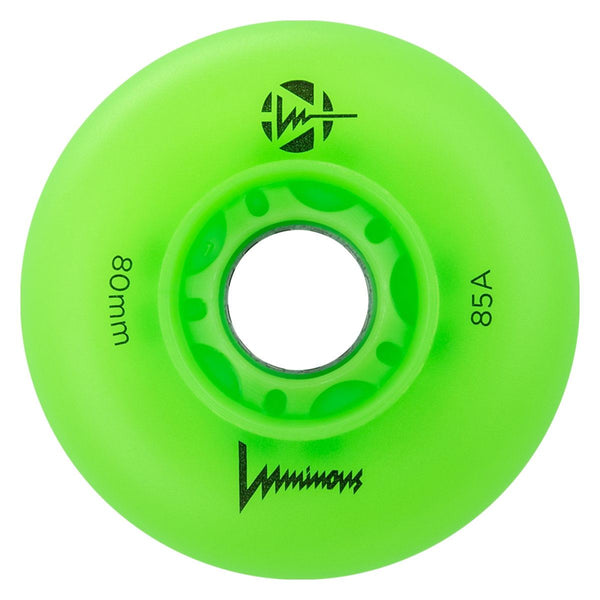 Luminous LED Inline Wheel - Green Apple Glow - 80mm / 85a (Set of 4)
