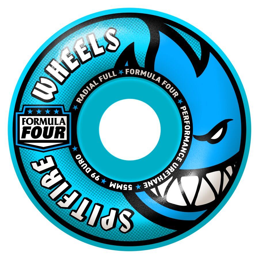 Spitfire F4 99Du Team Colors Radial Full (Lt. Blue) Skateboard Wheels - 55mm