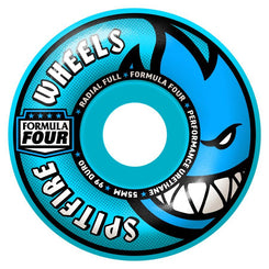 Spitfire F4 99Du Team Colors Radial Full (Lt. Blue) Skateboard Wheels - 55mm