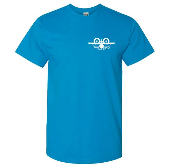 Santa Monica Airlines Classic SMA Plane Shirt Blue - Skatewarehouse.co.uk
