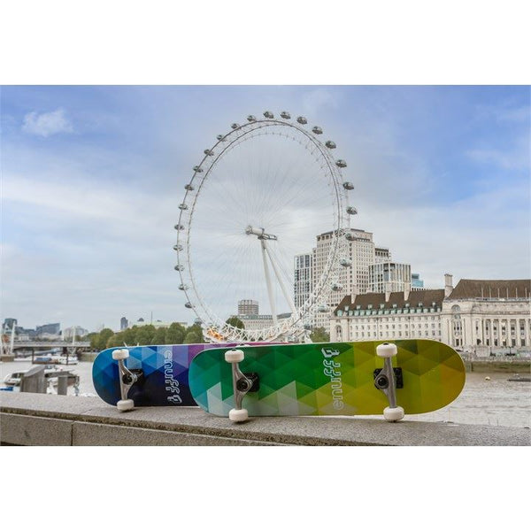 Enuff Geometric Green Complete Skateboard Bundle