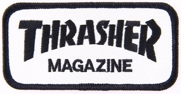 Thrasher Patch Magazine Logo White / Black -