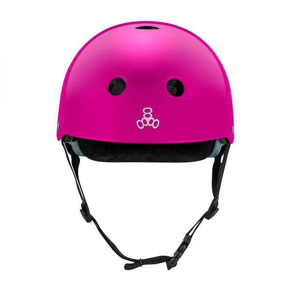 Triple Eight Helmet Deep Cover - Pink Gloss - Skatewarehouse.co.uk