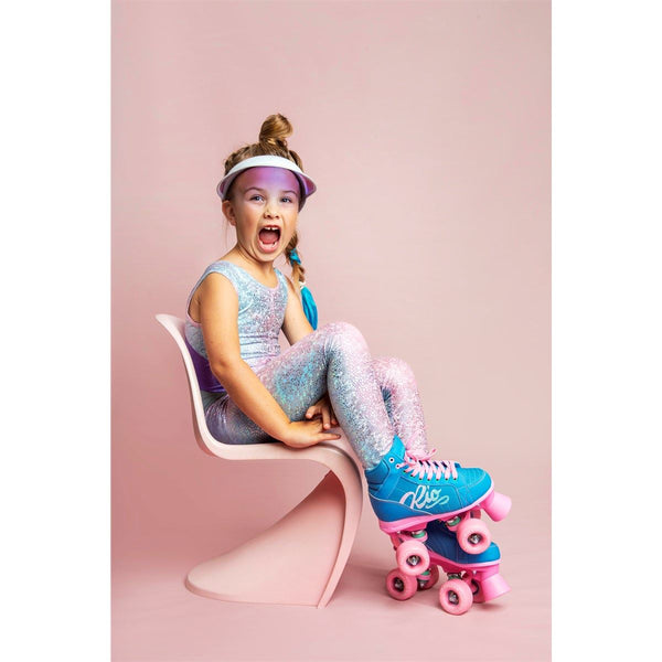 Rio Roller Lumina Quad Skates - Blue / Pink - Skatewarehouse.co.uk