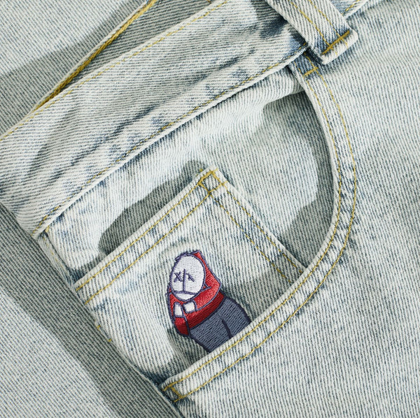 Polar Skate Co Big Boy Pants OG LOGO (Light Blue)