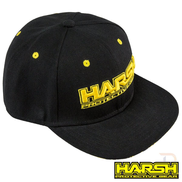 Madd Apparel Harsh Snapbacks - Black / Black / Yellow