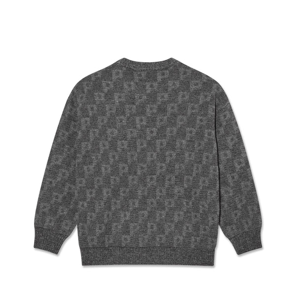 Polar Skate Co George Sweater | P Pattern (Grey) - 1
