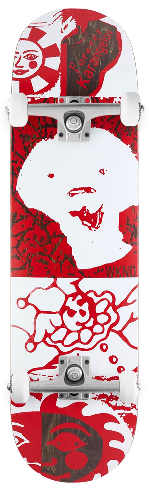 WKND 'Forever' Tom Karangelov Red (WB) x Venom Custom Complete Skateboard - 8.25