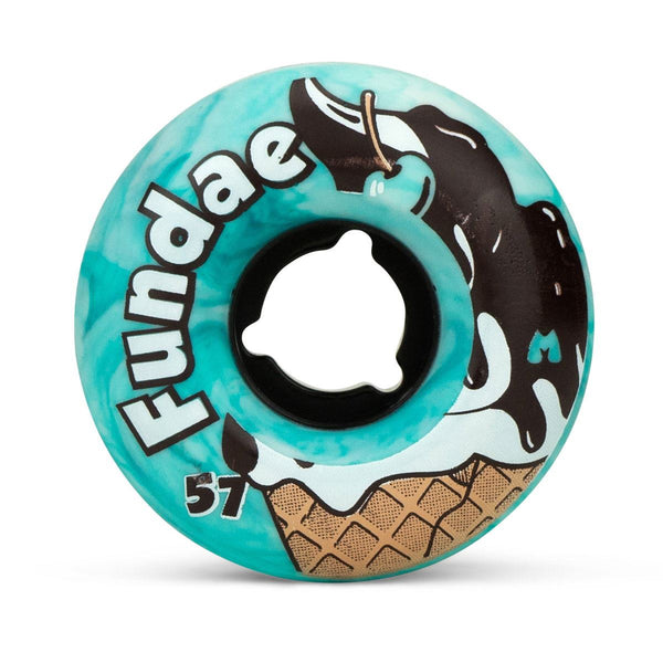 Moxi Fundae Wheels (4) - Creme DE Menthe 57mm x 34mm / 92A