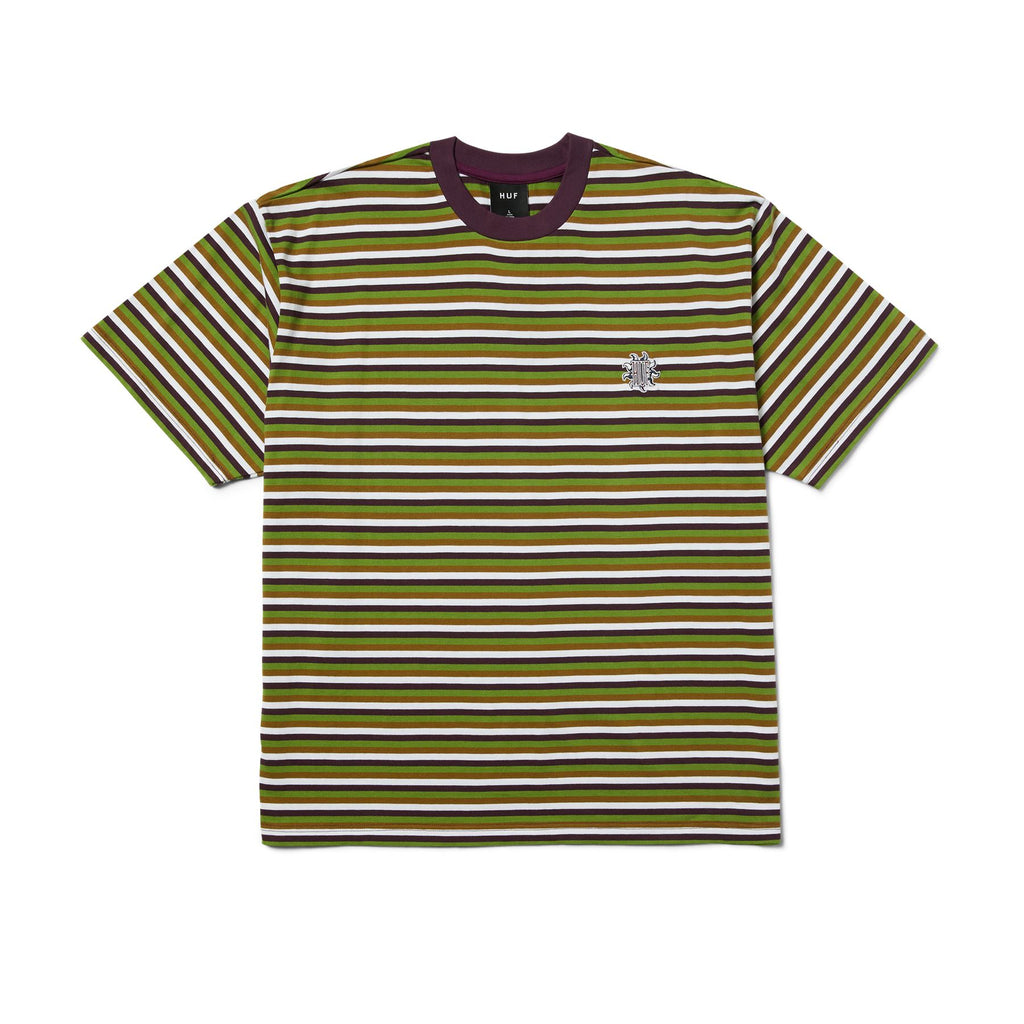 HUF Apollo Striped S / S Knit Boxy Top (Green)