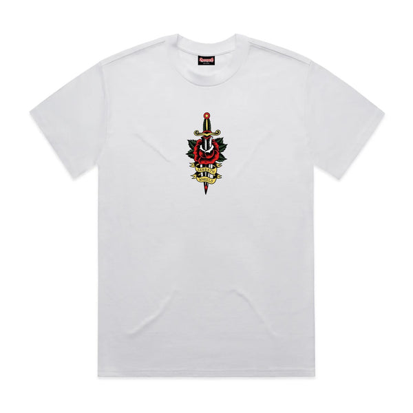Sabbath Rose Dagger SS Tee White