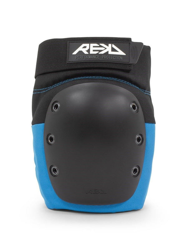 REKD Skateboard Skate Scooter BMX Ramp Knee Pads - Black / Blue - Skatewarehouse.co.uk