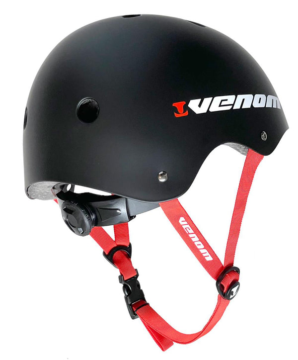 Venom Skateboards Pro Skate Skateboard Scooter Adjustable Helmet - Black - Skatewarehouse.co.uk