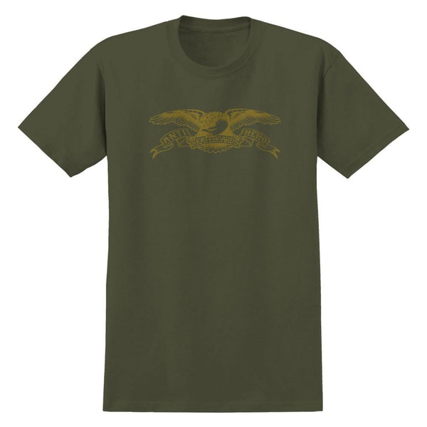 Antihero T-Shirt Basic Eagle - Military Green / Bronze - Skatewarehouse.co.uk