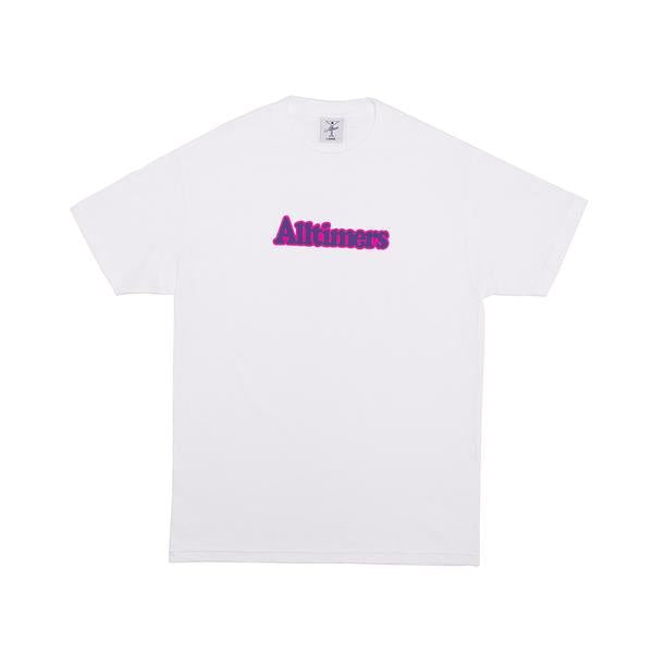Alltimers Broadway Tee White Purple - Skatewarehouse.co.uk