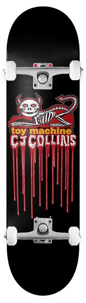 Toy Machine CJ Collins Devil Cat x Venom Custom Complete Skateboard - 8.25" - Skatewarehouse.co.uk