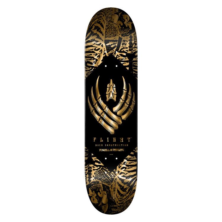 Powell Peralta FLIGHT Skeleton • 8.63" • Gold Foil Skateboard Deck - 8.625"