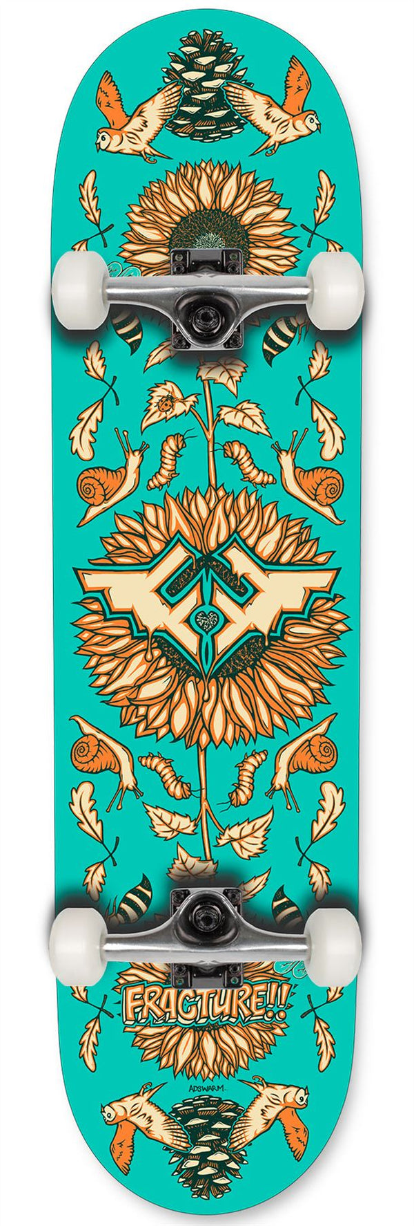 Fracture x Adswarm 2 Complete Skateboard 8.25