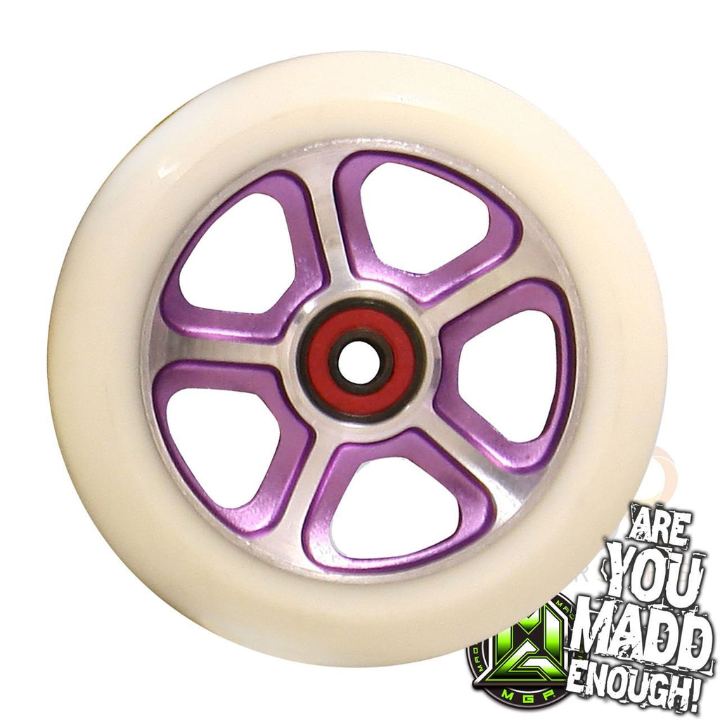 Madd Gear Mgp Cf "Filth" Wheels 110Mm Inc Bearings - Purple/White - Skatewarehouse.co.uk