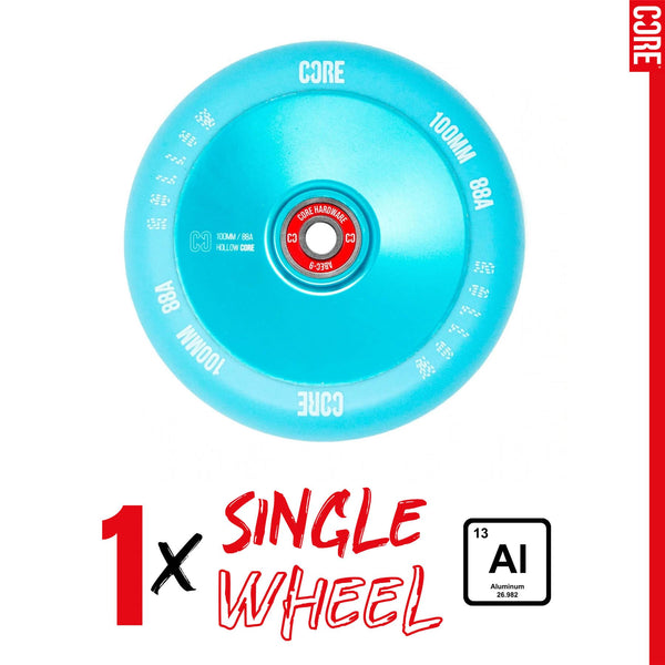 CORE Hollow Stunt Scooter 100mm - Mint Blue Scooter Wheels