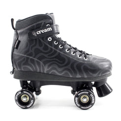 CREAM Scoop Quad Roller Skates, Adjustable - Wave, Black - Skatewarehouse.co.uk