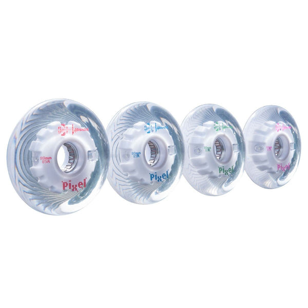 Luminous Pixel LED Inline Wheel - Clear / Tornado - 80mm / 85a (Set of 4)