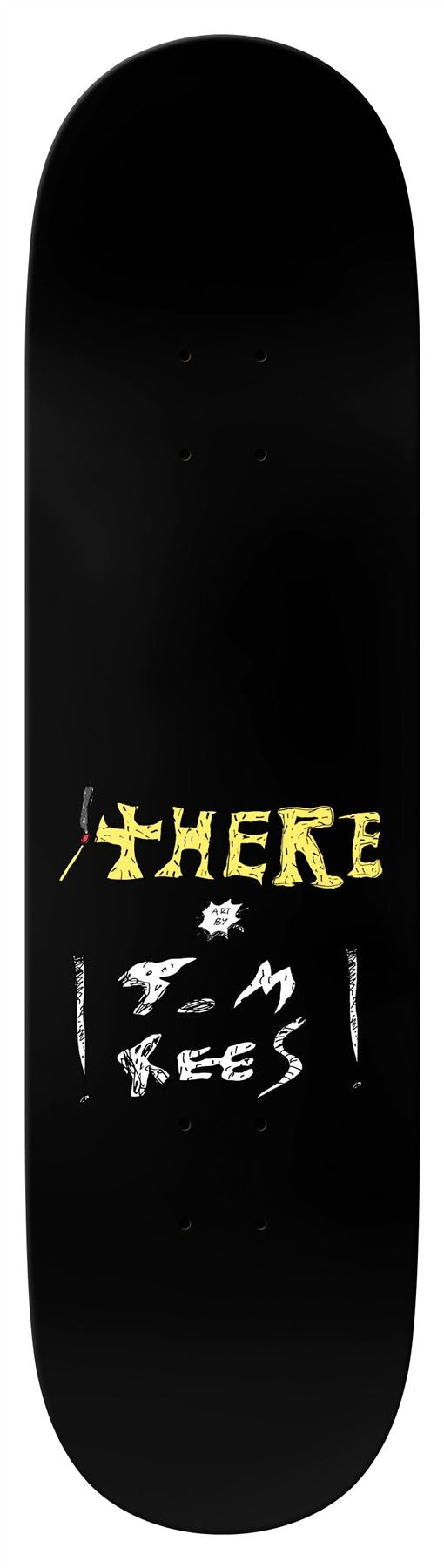There Team Moth Black Skateboard Deck - 8.25
