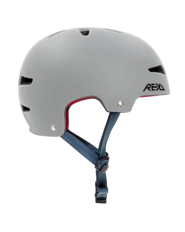 REKD Ultralite In-Mold Skateboard Helmet - Grey - Skatewarehouse.co.uk