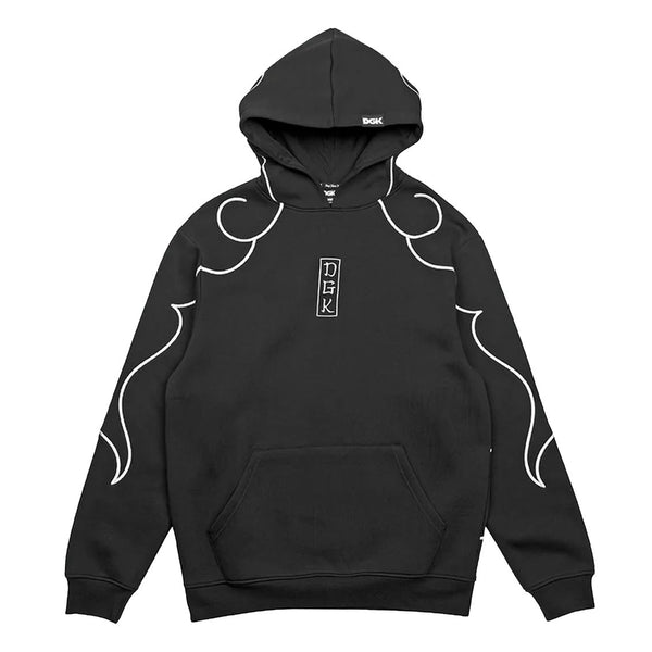 DGK Arashi Hooded Fleece Black - Skatewarehouse.co.uk