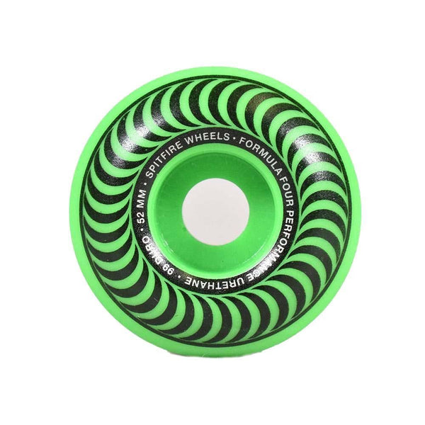 Spitfire Skateboard Wheels F4 99 Classics - Neon Green - Skatewarehouse.co.uk