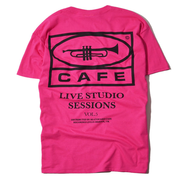 Skateboard Cafe 45 T-Shirt (Pink / Black)