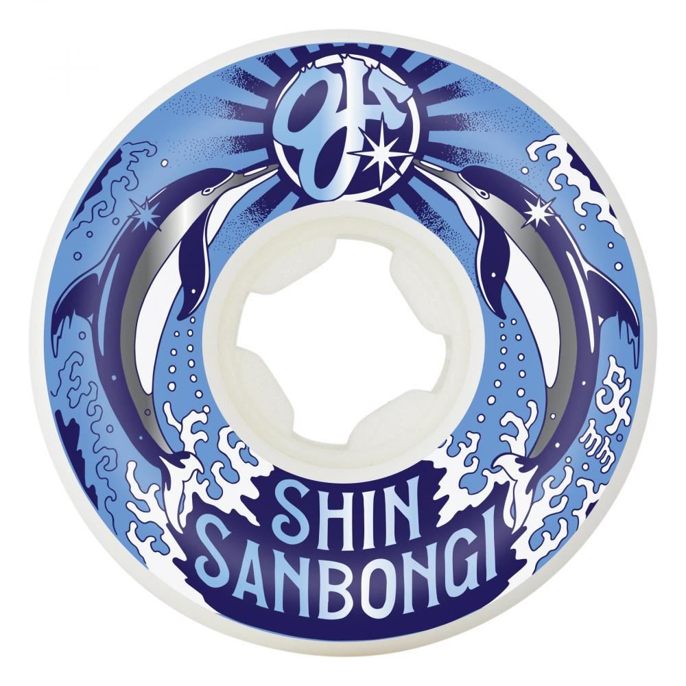 OJ Skateboard Wheels Mini Combos Shin Sanbongi Dolphins 99A - White - Skatewarehouse.co.uk