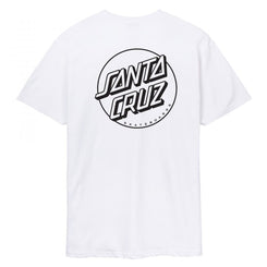 Santa Cruz T-Shirt Opus Dot Stripe - White - Skatewarehouse.co.uk