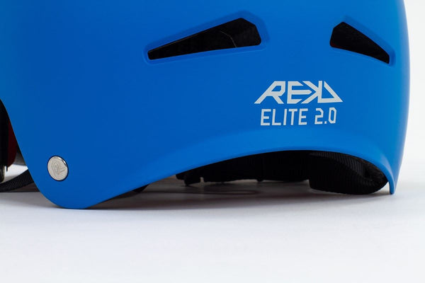 REKD Elite 2.0 Skateboard Skate Scooter BMX Helmet - Blue - Skatewarehouse.co.uk