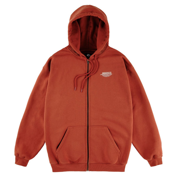 Magenta Botanic Zipped Hoodie Orange - Skatewarehouse.co.uk