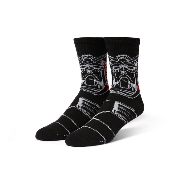HUF RX-78 Glow Crew Sock (Black) - One Size