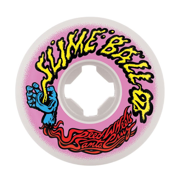 Slime Balls Skateboard Wheels Hand Spray Vomit Mini 97a - White - Skatewarehouse.co.uk
