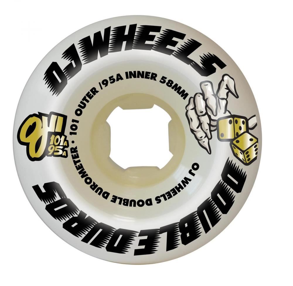 OJ Double Duro Skateboard Wheels Winkowski Dope Planet 101a/95a - White