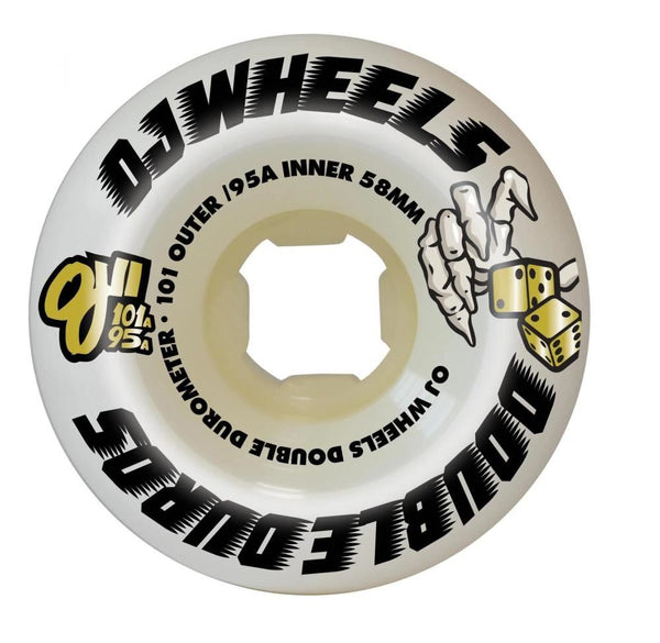 OJ Double Duro Skateboard Wheels Winkowski Dope Planet 101a/95a - White
