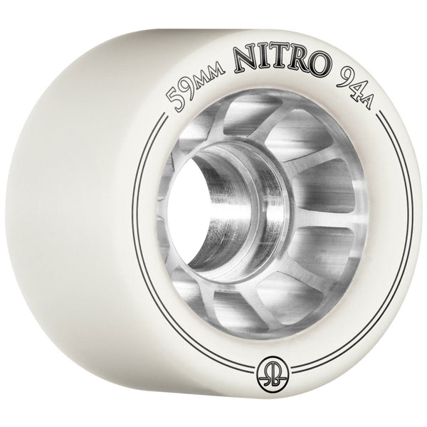 Rollerbones - Nitro Speed White (8) - / 94a Skateboard Wheels - 59mm