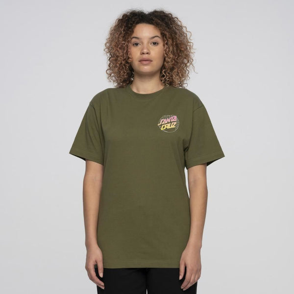 Santa Cruz T-Shirt Grid Delta Dot T-Shirt - Moss - Skatewarehouse.co.uk