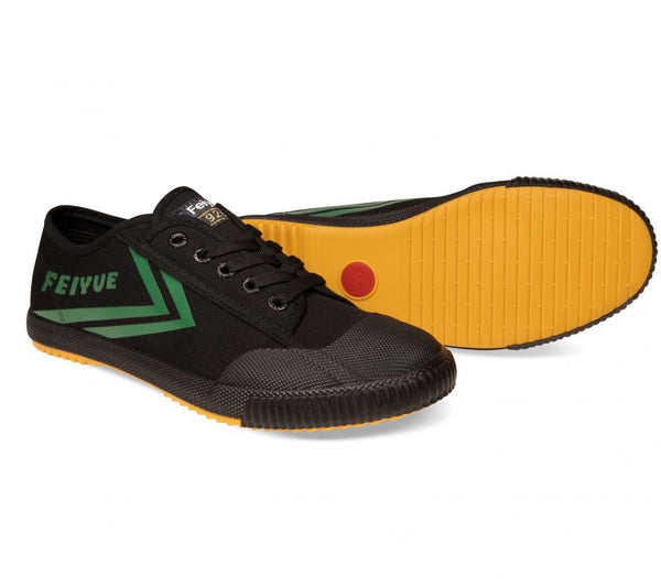 Feiyue Footwear Fe Lo 1920 Martial Arts/Gym/Lifing Shoes - Black / Green - Skatewarehouse.co.uk